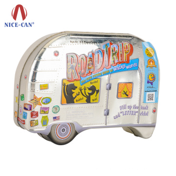 Factory hot sale empty cheap car shape cookies tin box